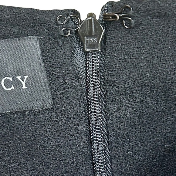 Vintage Ellen Tracy 100% Wool Black Beaded Shift Dress | Size 16 - Picture 6 of 8